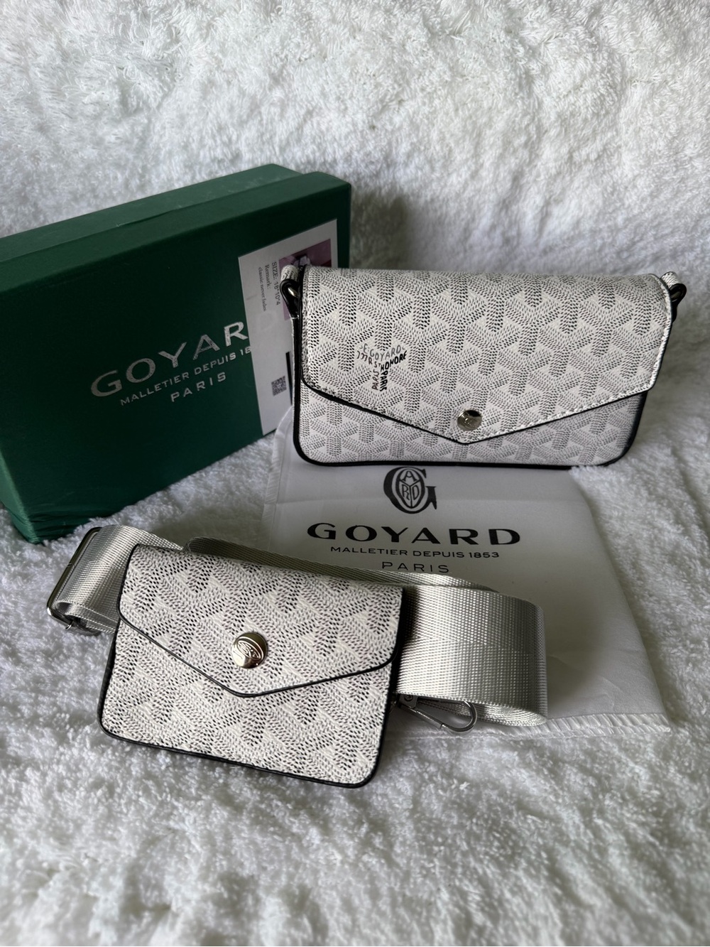 Classic White Signature Logo Crossbody Duo